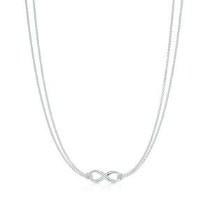 Beautiful Tiffany Sterling Silver Infinity Pendant Necklace